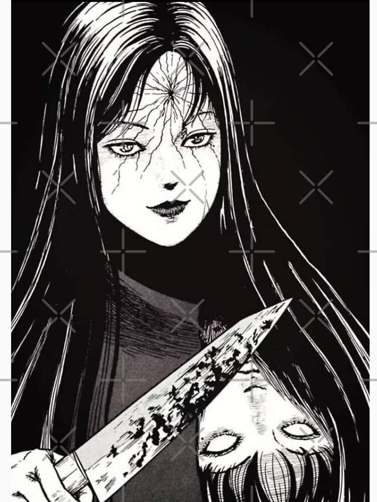 Cracked Head With Knife Horror Manga T-Shirt | Junji Ito Shop